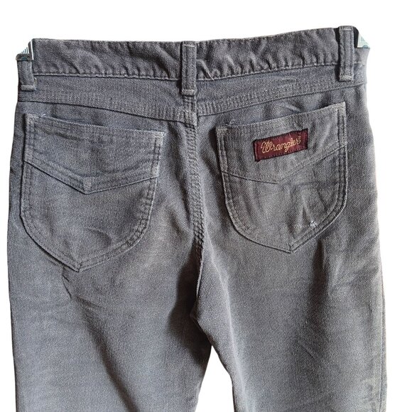 27x27 Vintage Wrangler 80's Corduroy Jeans Gray Distress Disco Pockets USA Ranch - Picture 1 of 7